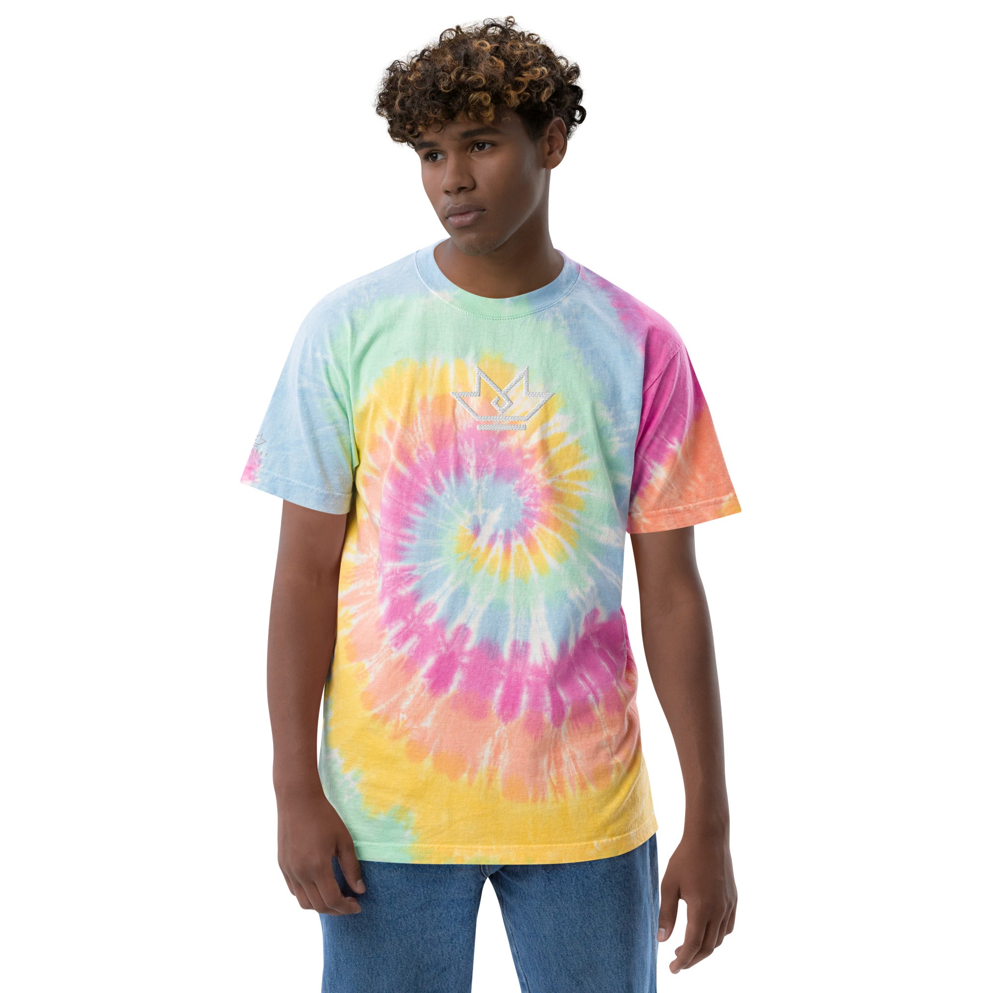 Mindset Matters Crown Oversized tie-dye t-shirt