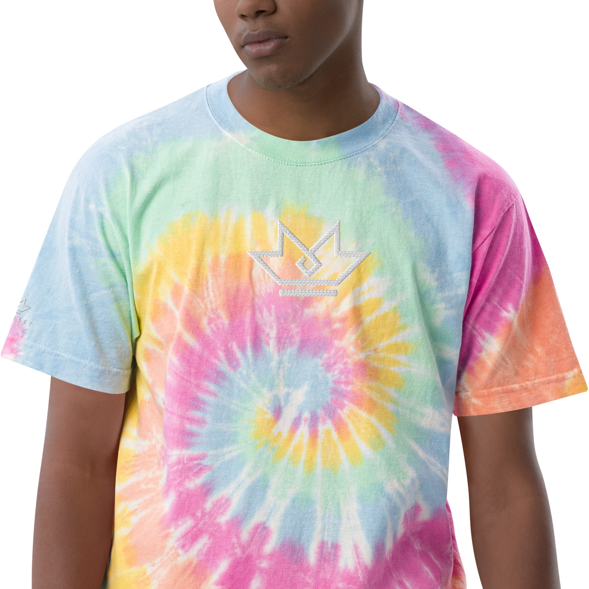 Mindset Matters Crown Oversized tie-dye t-shirt